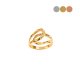 Hammered yellow gold link ring