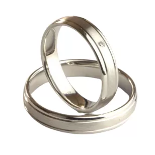 A40418-F Copenhagen white gold wedding band