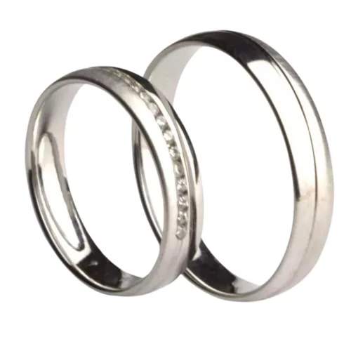 A40420-F Oslo white gold wedding band