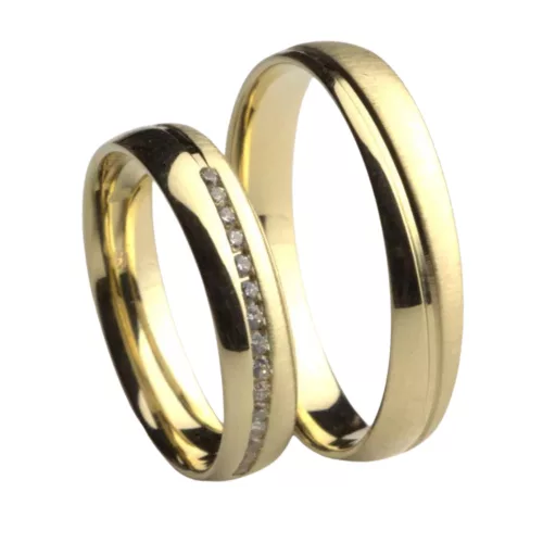A40420-S Palermo yellow gold wedding band