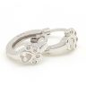 Small paw print silver hoop earrings