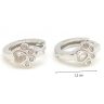 Small paw print silver hoop earrings