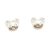 Silver bear earrings for children
