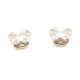 Silver bear earrings for children