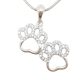 Silver pendant with sparkling paws