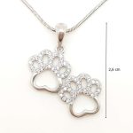 Silver pendant with sparkling paws