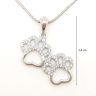 Silver pendant with sparkling paws