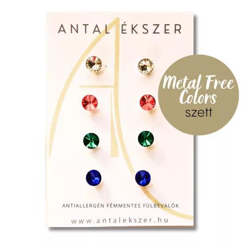 Antiallergén Colors fülbevaló szett