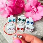 Hypoallergenic silicone earrings with AB zirconia stone