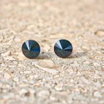 Hypoallergenic silicone earrings with black zirconia stone