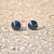 Hypoallergenic silicone earrings with black zirconia stone