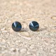 Hypoallergenic silicone earrings with black zirconia stone