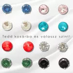 Hypoallergenic silicone earrings with turquoise zirconia stone