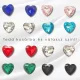 Hypoallergenic Silicone heart stud earrings with colorful zirconia stones