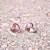 Hypoallergenic silicone heart earrings with pink zirconia stone