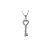 Silver heart key pendant with zirconia 