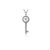 Silver key pendant with zirconia stones