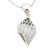 Sea snail silver pendant