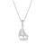 Silver sailboat pendant with zirconia stones