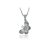 Silver butterfly pendant with zirconia stones