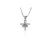 Silver dragonfly pendant with zirconia wings