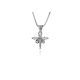 Silver dragonfly pendant with zirconia wings