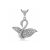Silver swan pendant with zirconia