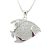 Silver pendant with sparkling zirconia stones 