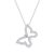 Silver butterfly pendant with zirconia
