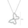 Silver butterfly pendant with zirconia