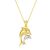 Gold-plated silver dolphin pendant pair