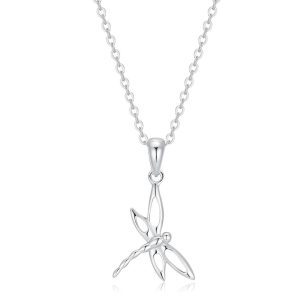Silver dragonfly pendant 