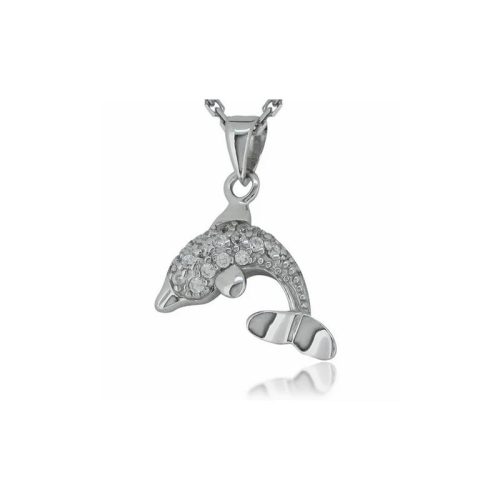 Silver dolphin pendant