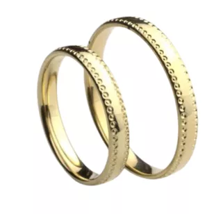 COMS/3AB Rhodes yellow gold wedding band