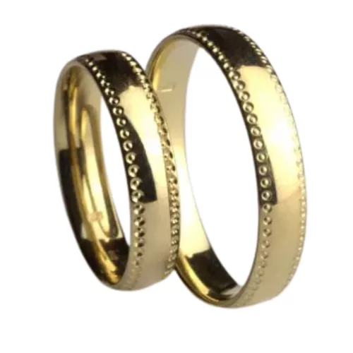 COMS/4AB Athens yellow gold wedding band