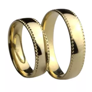 COMS/5AB Rome yellow gold wedding band