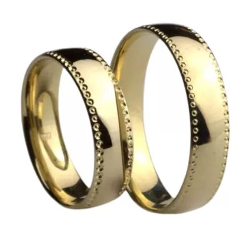 COMS/5AB Rome yellow gold wedding band