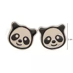 Ezüst panda fülbevaló gyerekeknek