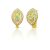 Rainbow sparkle French clasp gold earrings