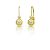 Double stone gold earrings with front clasp