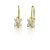 Five-stone front clasp gold earrings