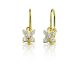 Five-stone front clasp gold earrings