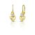 Harmony front clasp gold earrings with zirconia