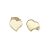 Minimalist solid gold heart earrings