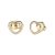 Minimalist gold heart earrings