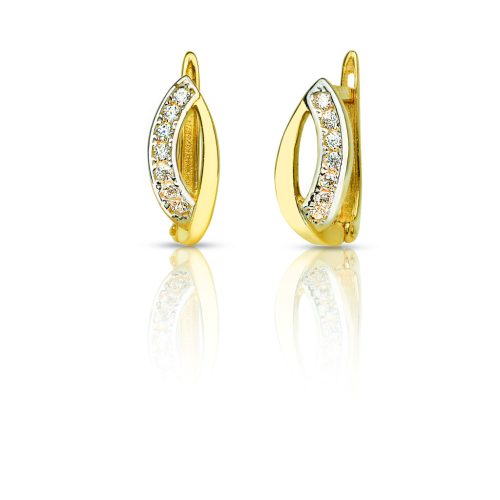 Curved gold earrings