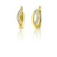 Curved gold earrings