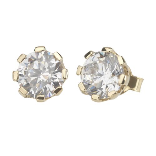Classic stone gold stud earrings