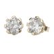 Classic stone gold stud earrings