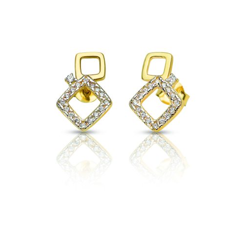 Gold rhombus earrings